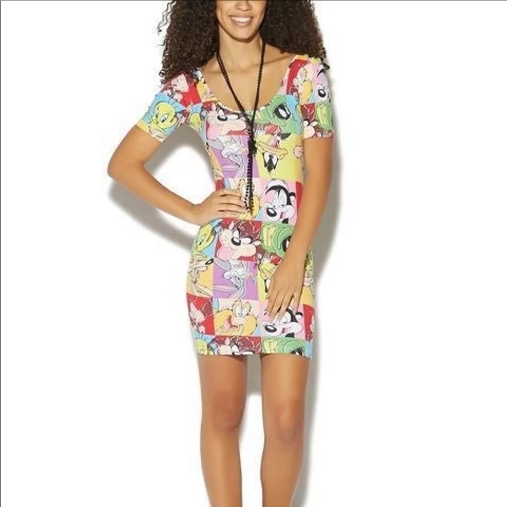 Stretchy Looney Tunes bodycon dress
